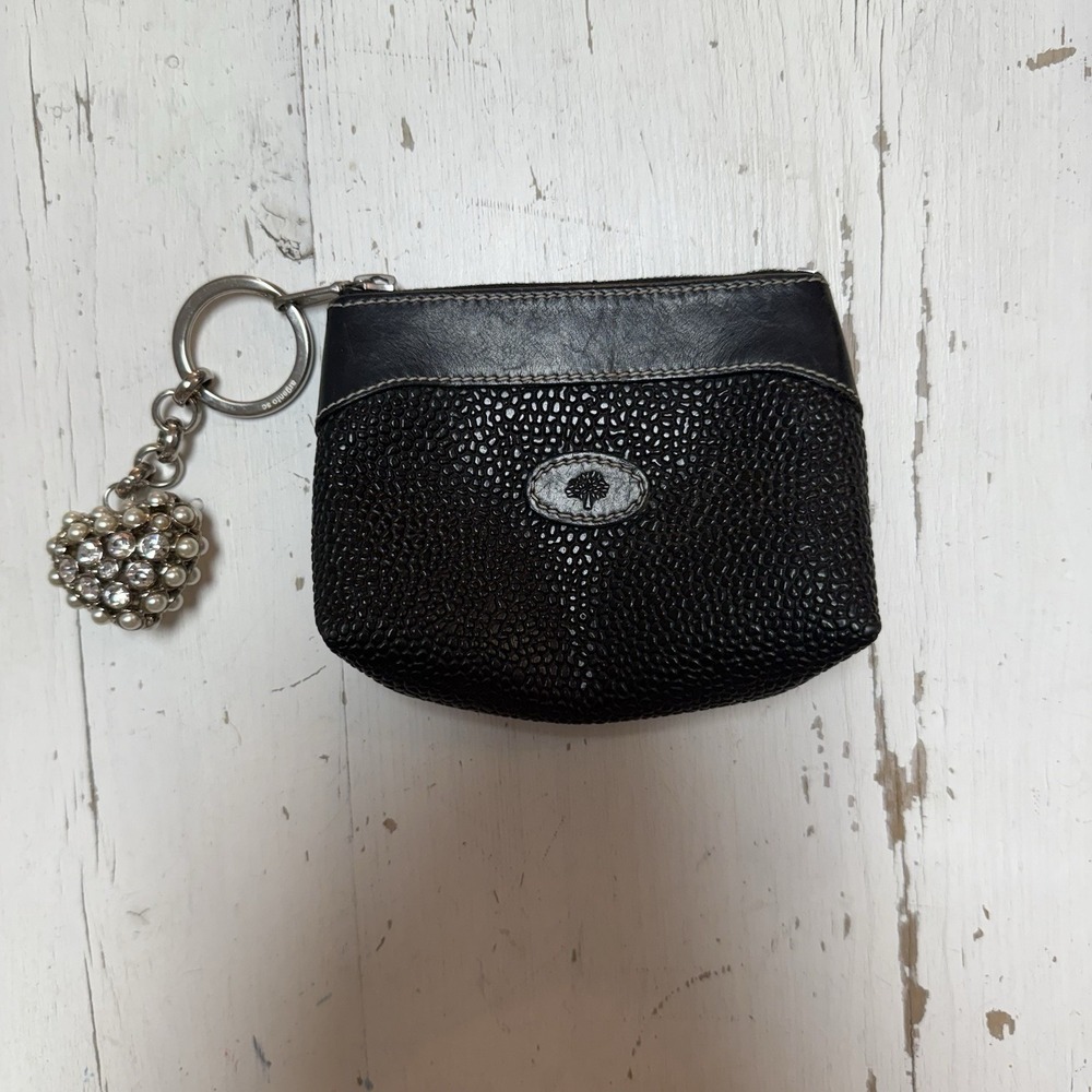Vintage Mulberry Mini Bell Tote Bag Black Scotchgrain Pebble Leather Coin Purse - Picture 12 of 16